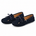 Mocassin Bleu Marine Cuir De Vache