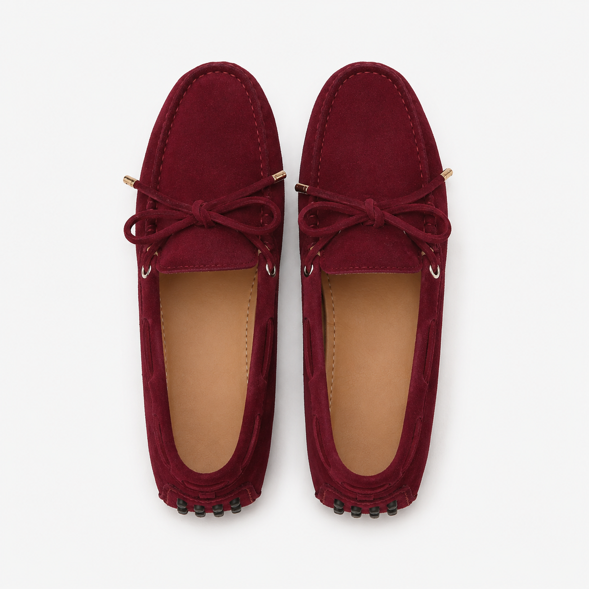 Mocassin Bordeaux Cuir De Vache