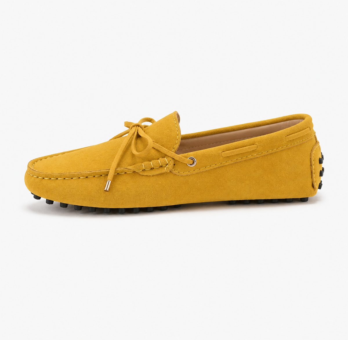 Mocassin Femme Élégant Cuir De Vache À Enfiler
