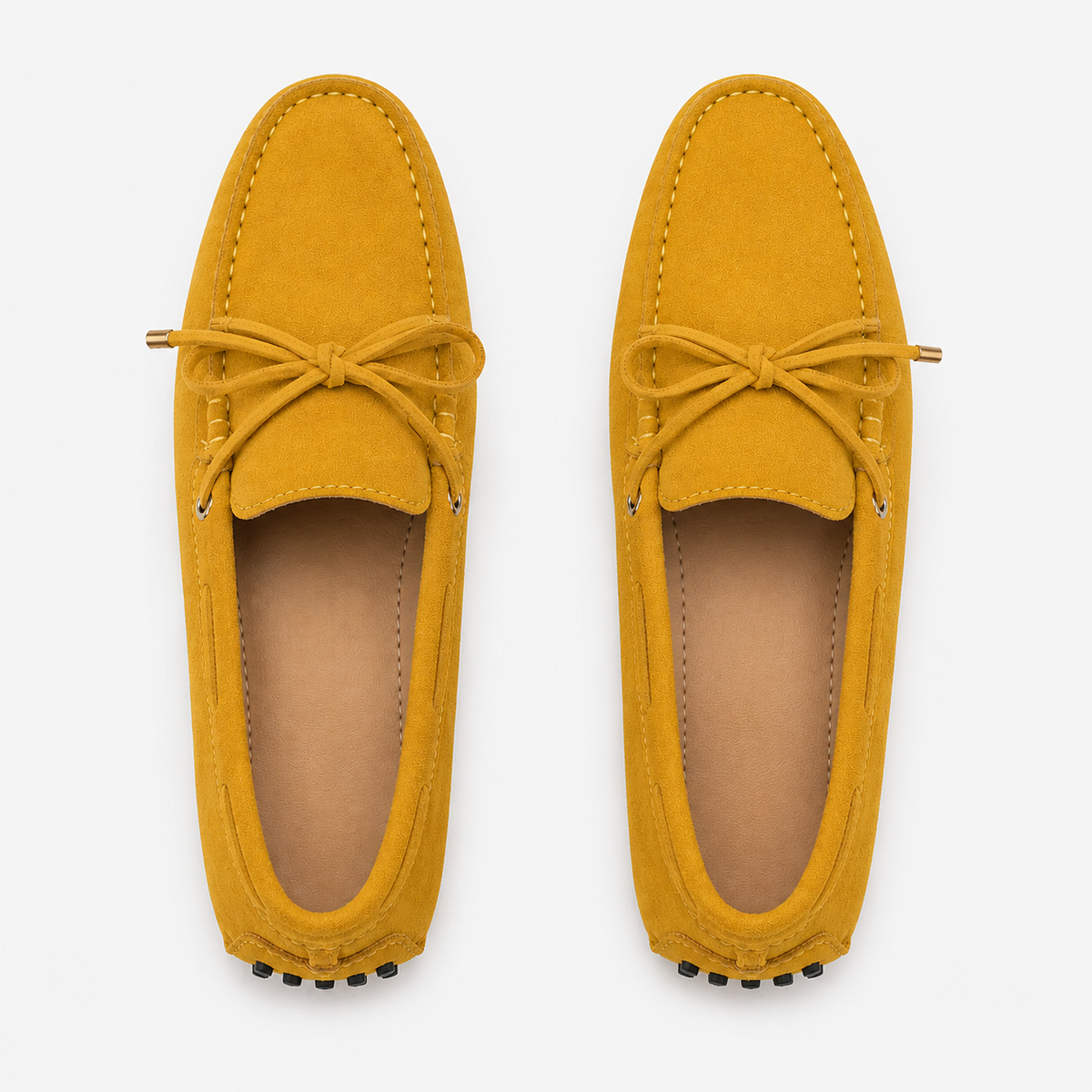 Mocassin Femme Élégant Cuir De Vache À Enfiler