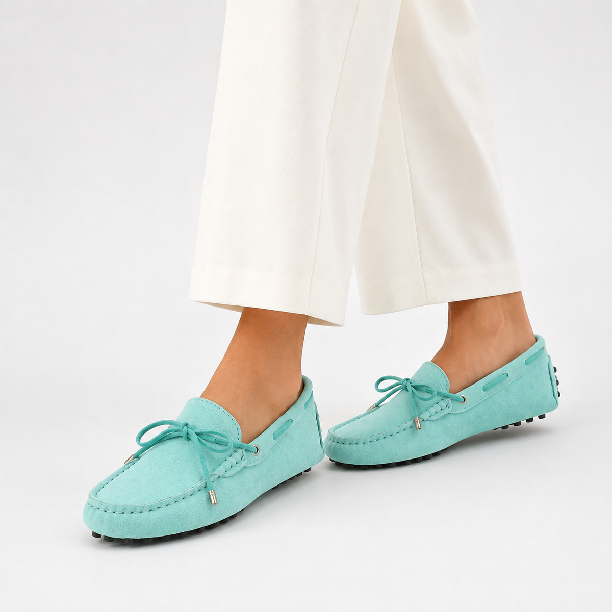 Mocassins De Conduite À Enfiler En Cuir De Vache