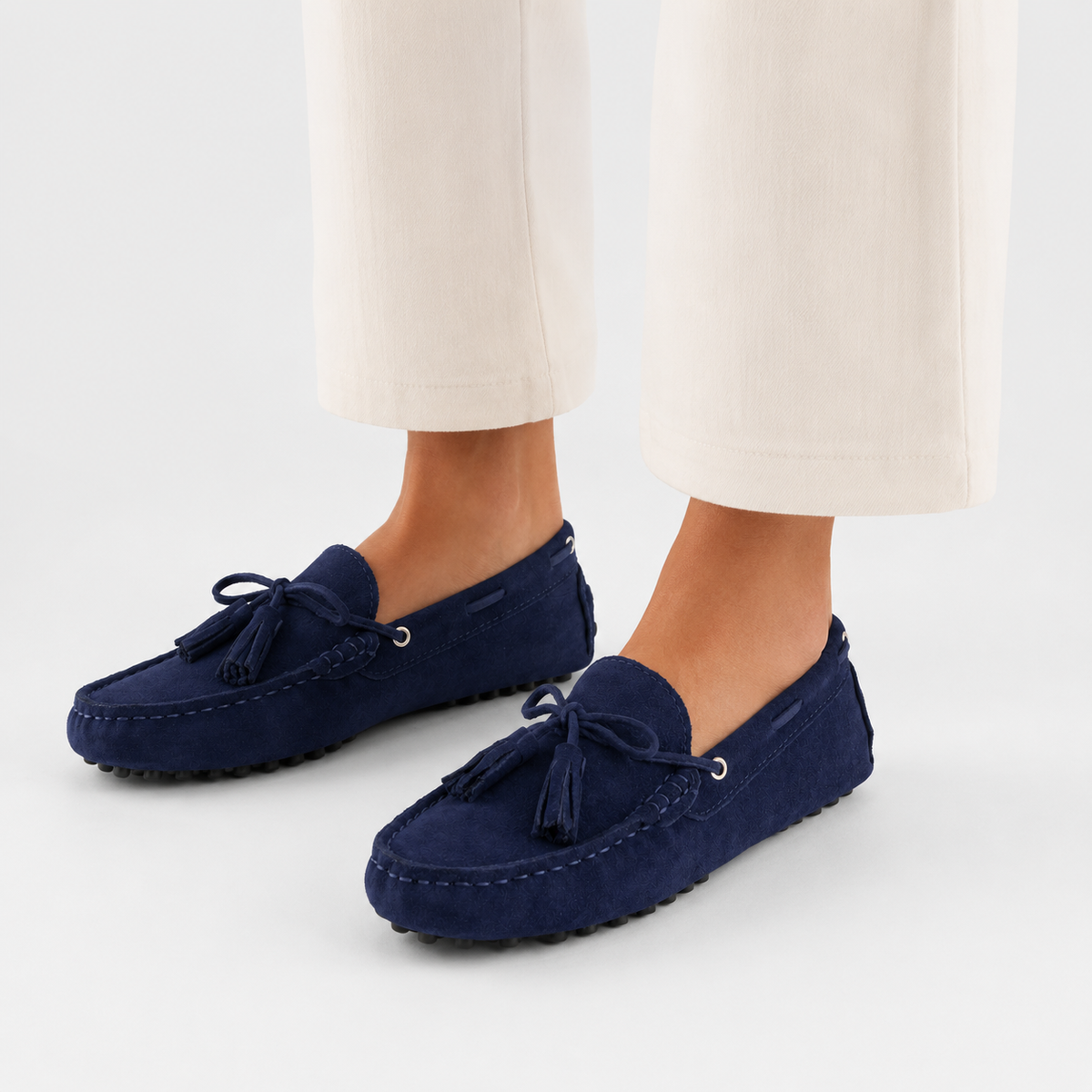 Chaussures Plates Mocassins Cuir De Vache