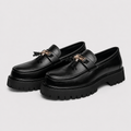 Mocassin Noir À Plateforme