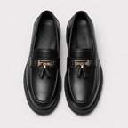 Mocassin Noir À Plateforme