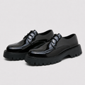 Mocassin Noir À Lacets