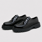 Mocassin Noir À Lacets