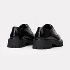 Mocassin Noir À Lacets