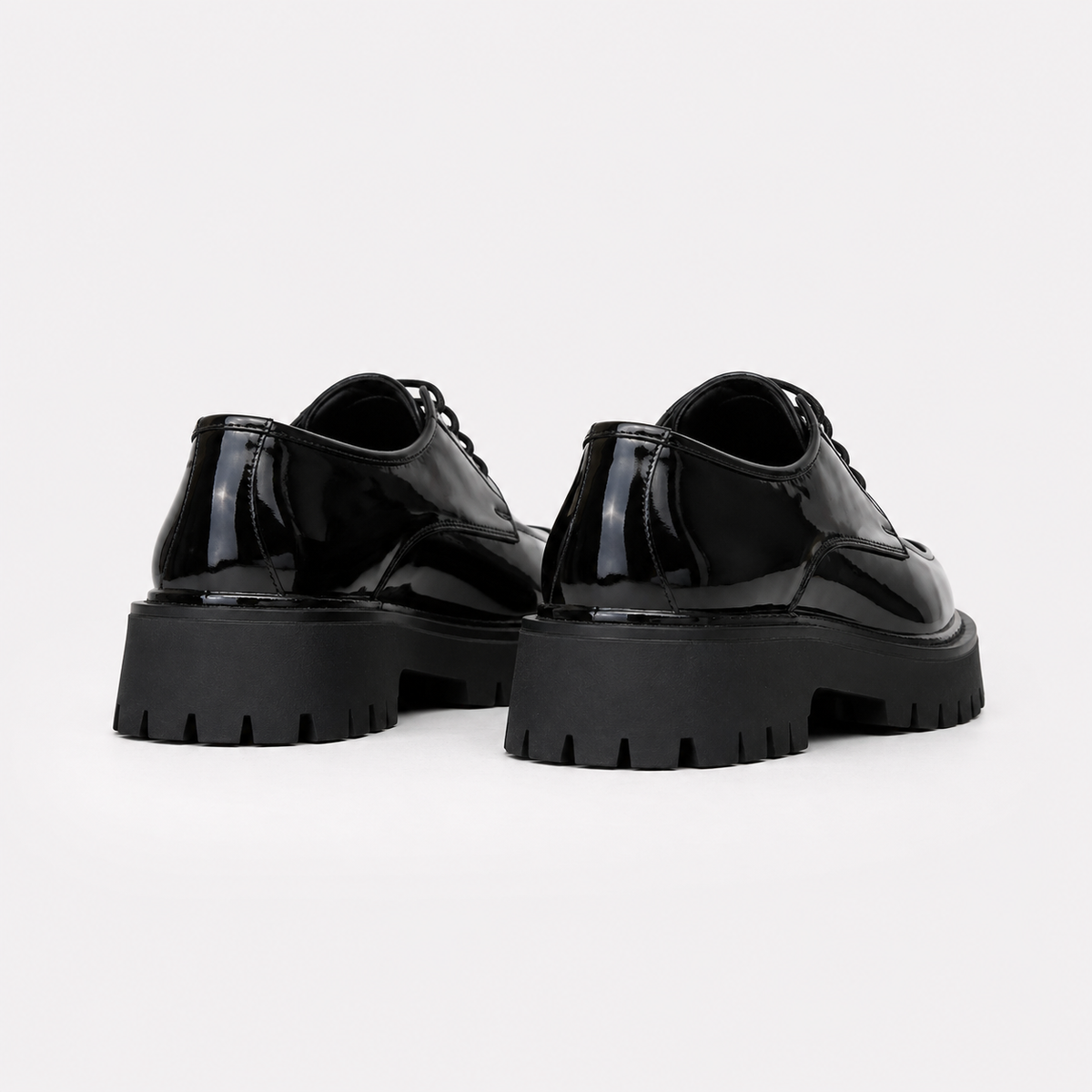 Mocassin Noir À Lacets