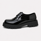 Mocassin Noir À Lacets