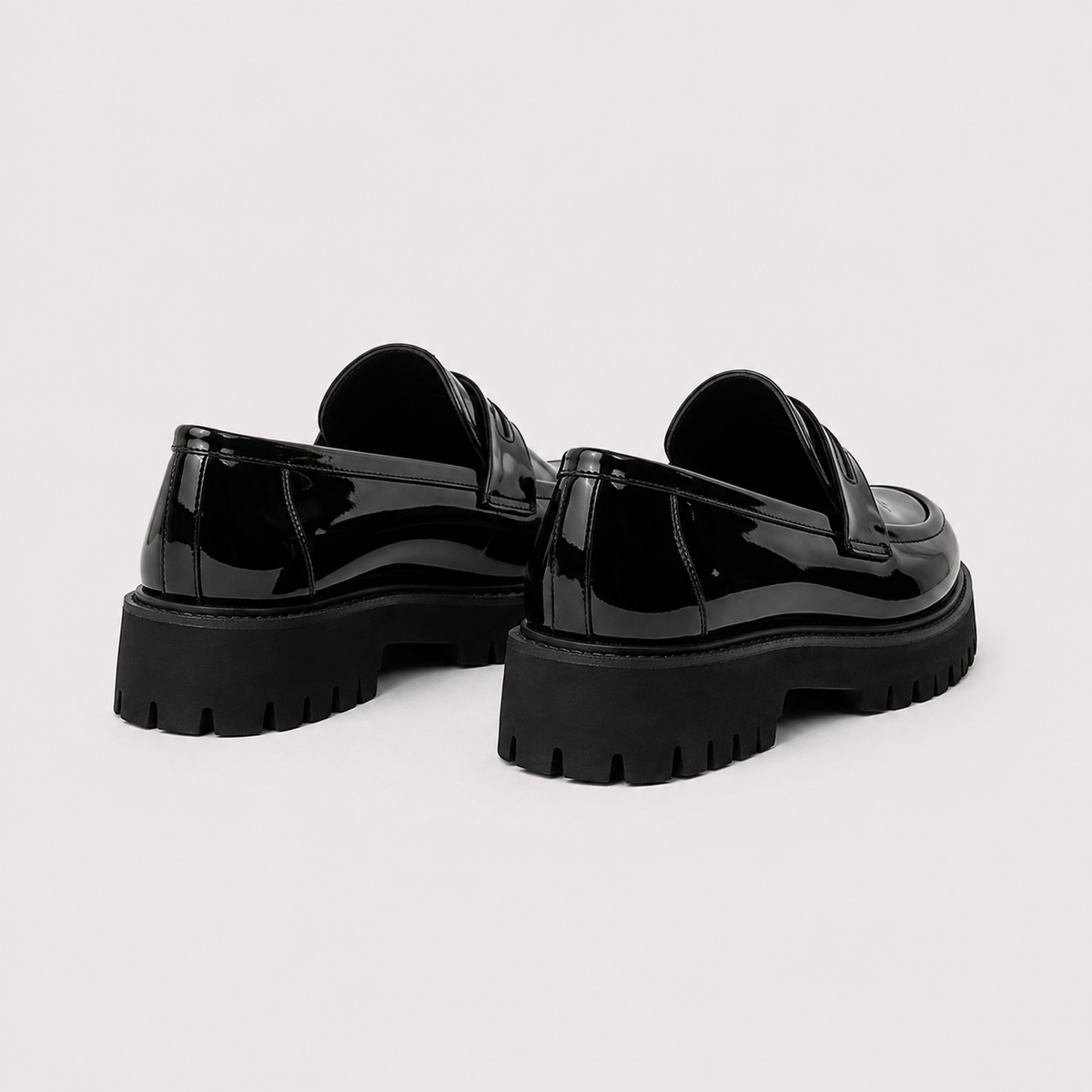 Mocassin À Plateforme Noir