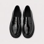 Mocassin À Plateforme Noir