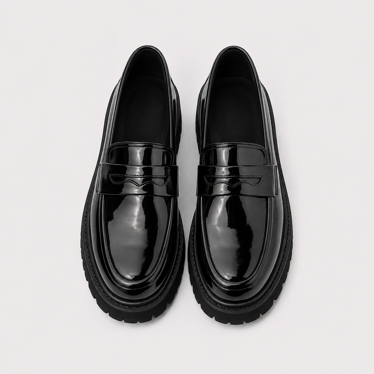 Mocassin À Plateforme Noir