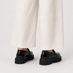 Mocassin À Plateforme Noir