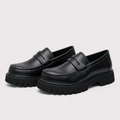 Mocassin PU Noir À Enfiler
