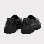 Mocassin PU Noir À Enfiler