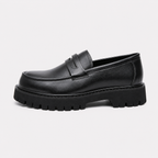 Mocassin PU Noir À Enfiler