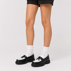 Mocassin Noir Et Blanc À Enfiler