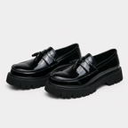 Mocassin Automne Noir À Enfiler