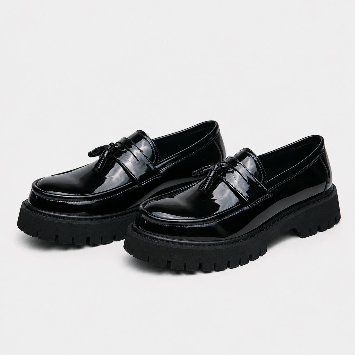 Mocassin Automne Noir À Enfiler