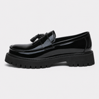 Mocassin Automne Noir À Enfiler