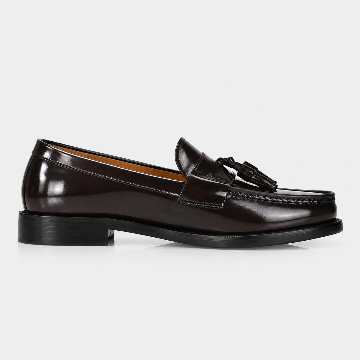 Chaussure Cuir Noir Homme Verni À Pampilles