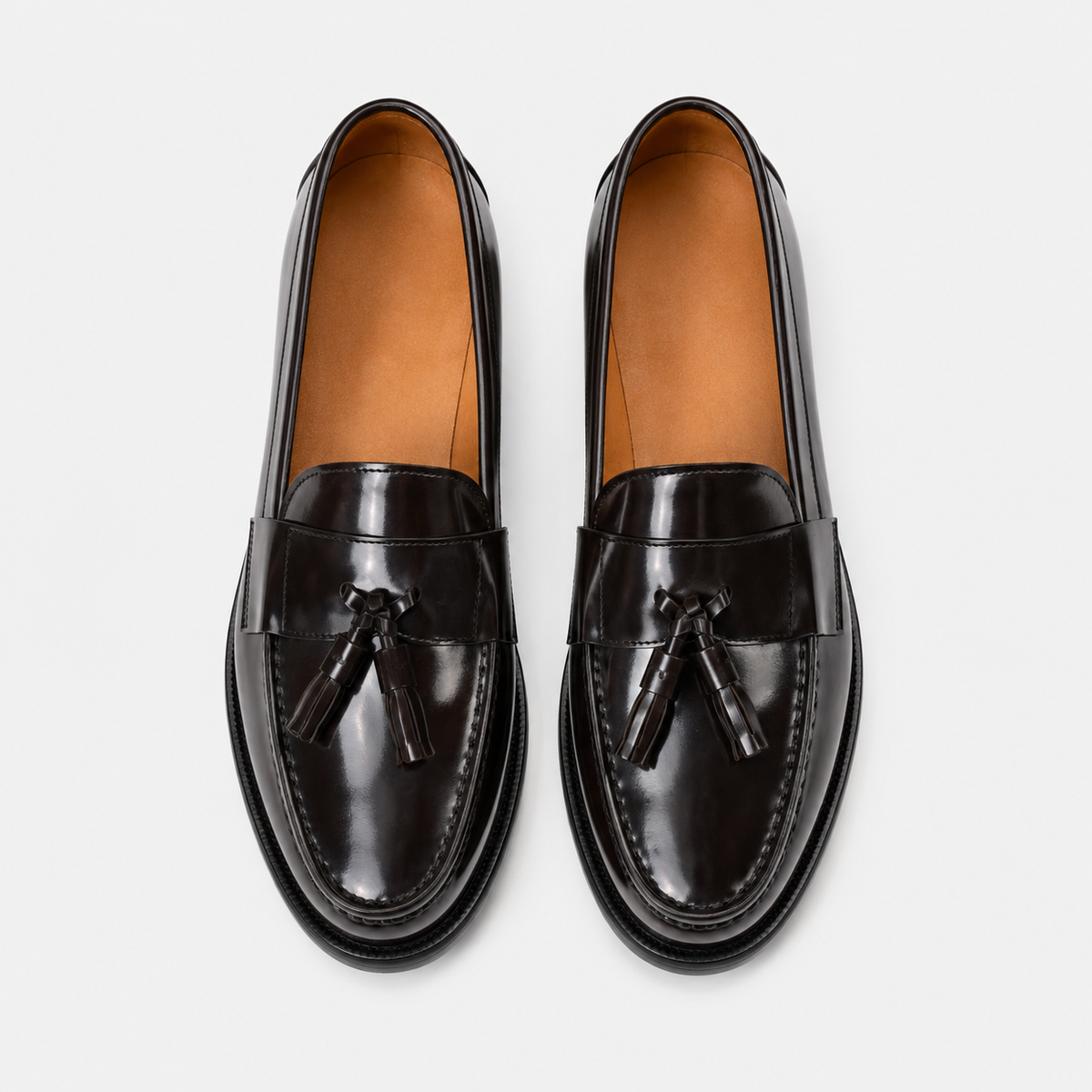 Chaussure Cuir Noir Homme Verni À Pampilles