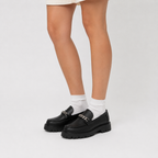 Mocassin Noir Sans Lacets