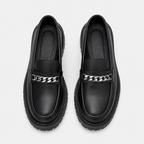 Mocassin Noir Sans Lacets