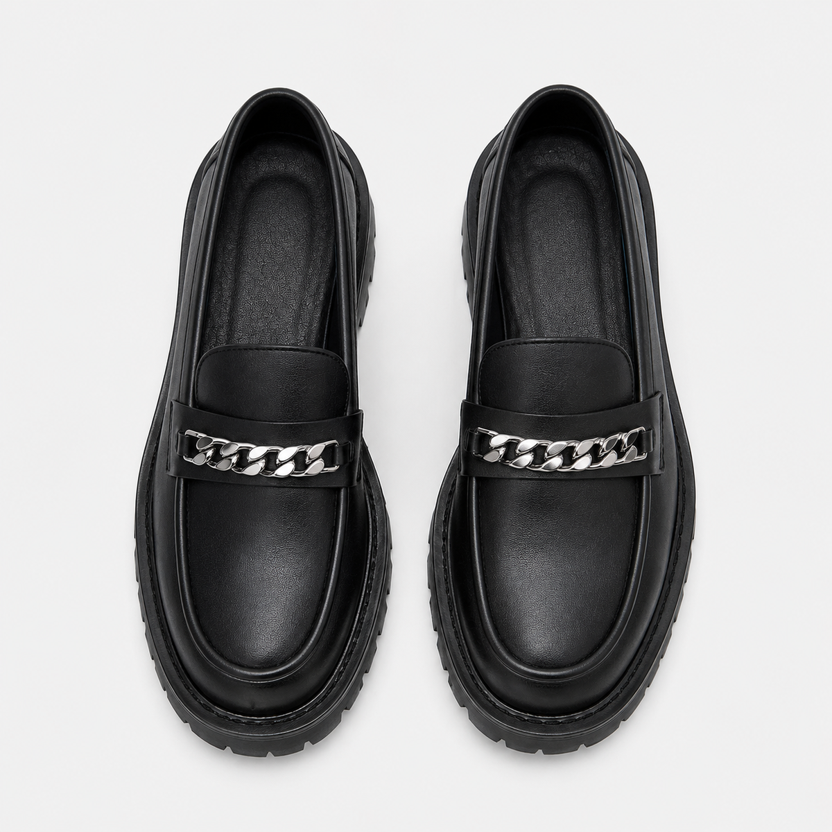 Mocassin Noir Sans Lacets