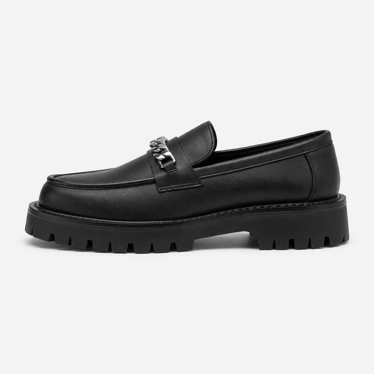 Mocassin Noir Sans Lacets