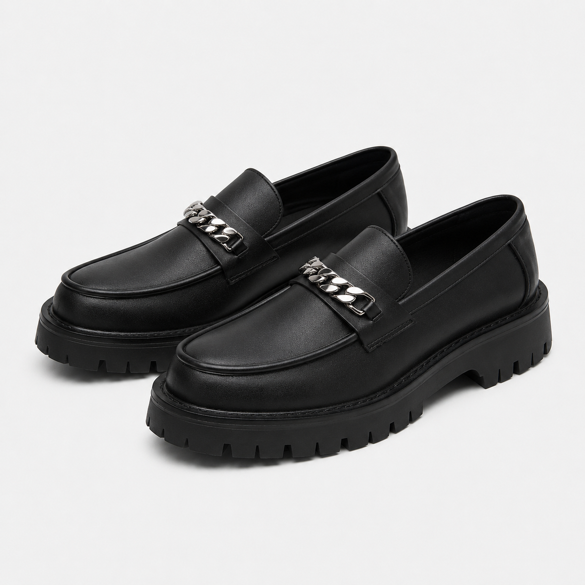 Mocassin Noir Sans Lacets