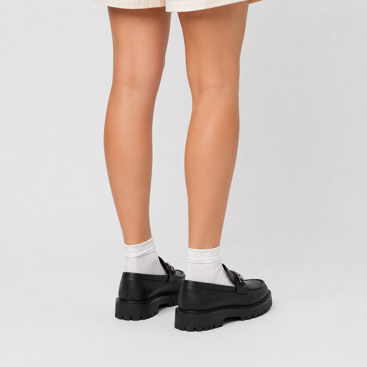 Mocassin Noir Sans Lacets