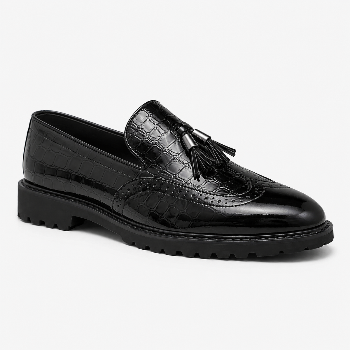Mocassin Noir À Pampilles