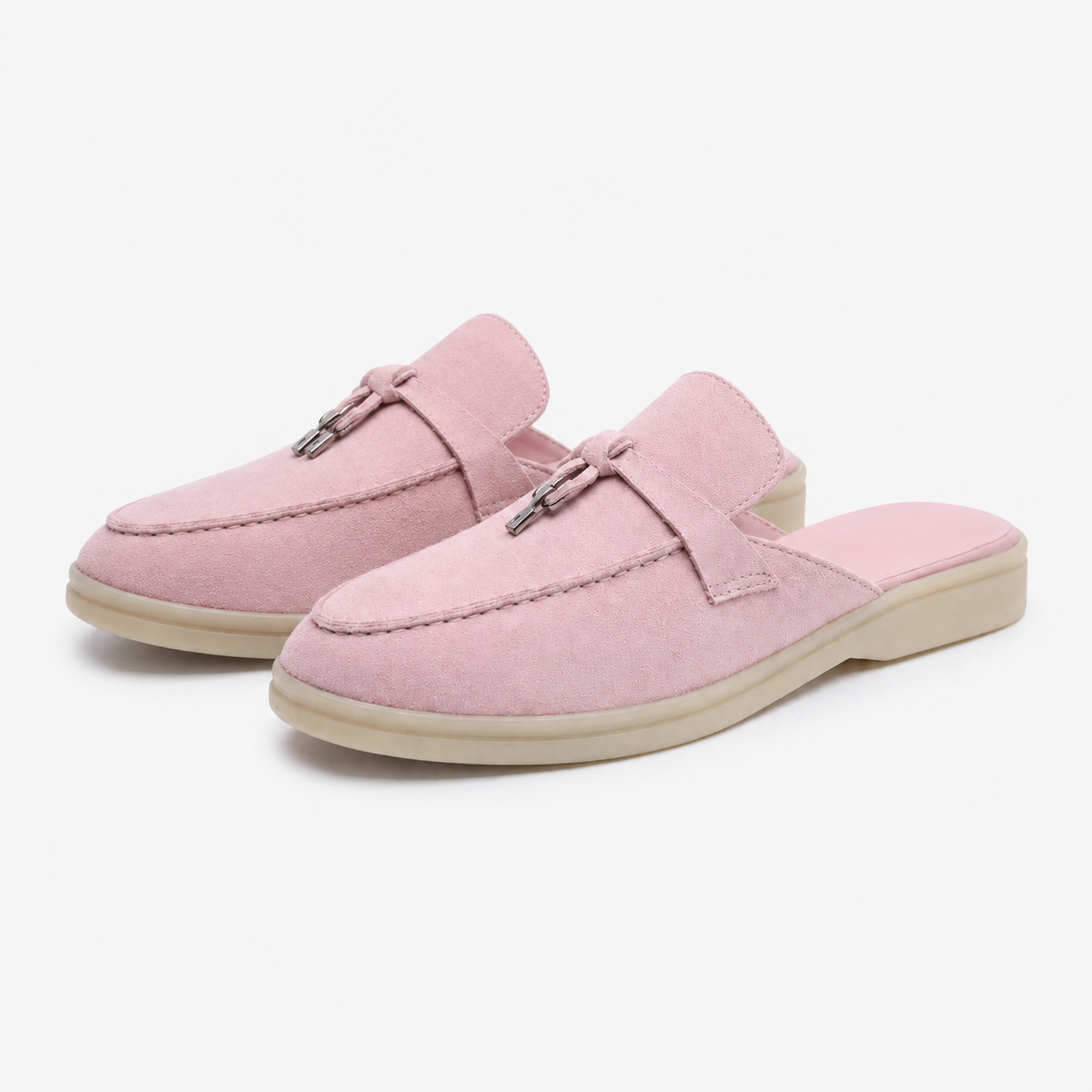 Mocassin Rose En Daim