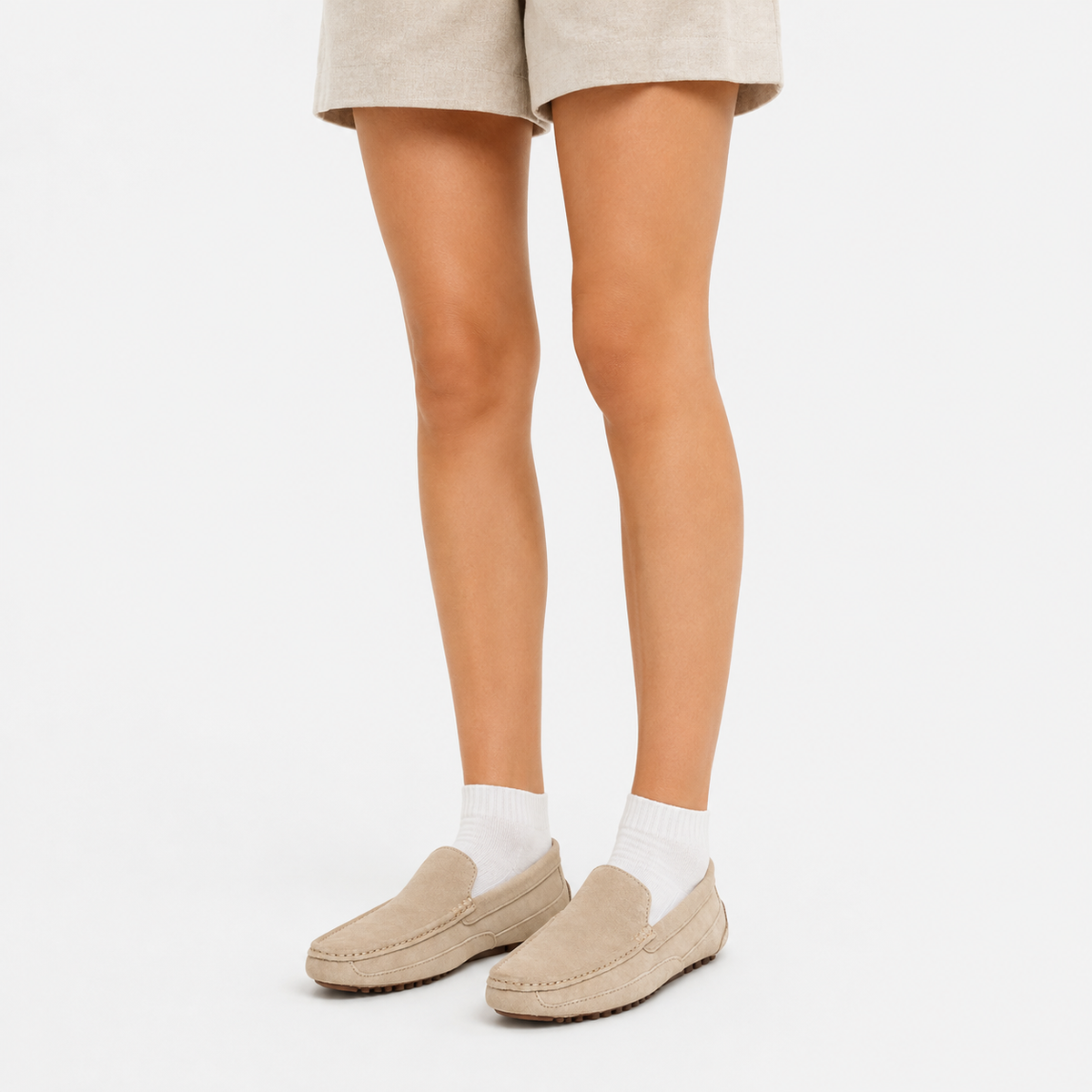Mocassin Cuir Suédé À Enfiler