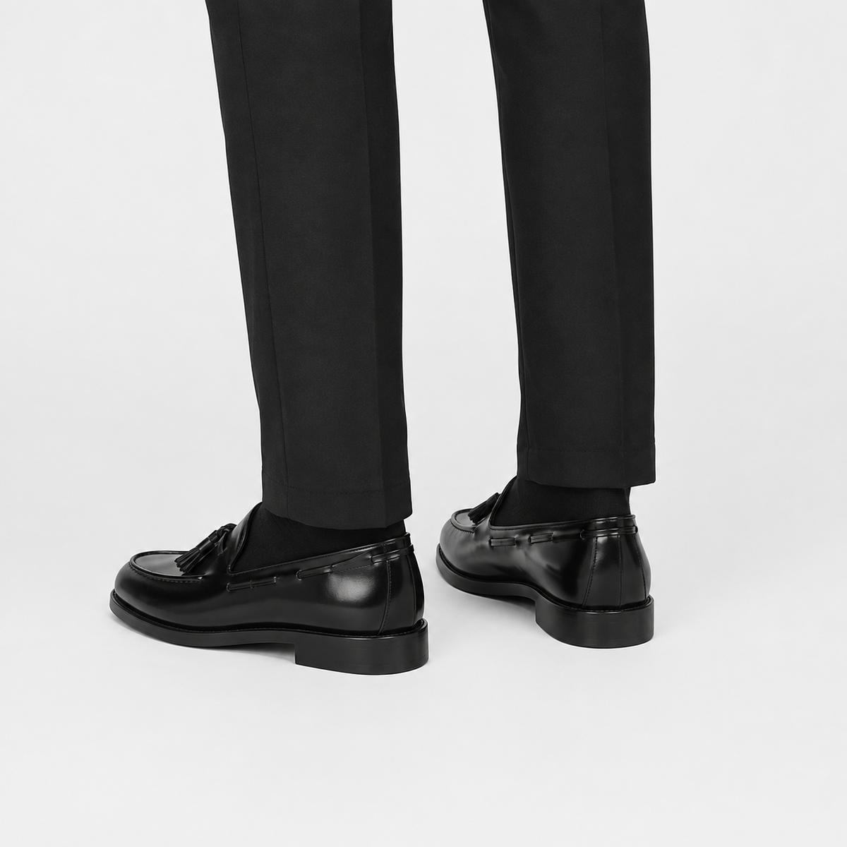 Mocassins Homme Noir Cuir Verni
