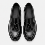 Mocassins Homme Noir Cuir Verni