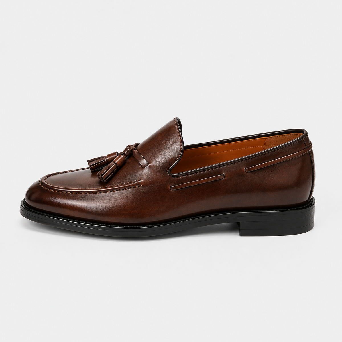 Mocassin Cuir Verni Marron