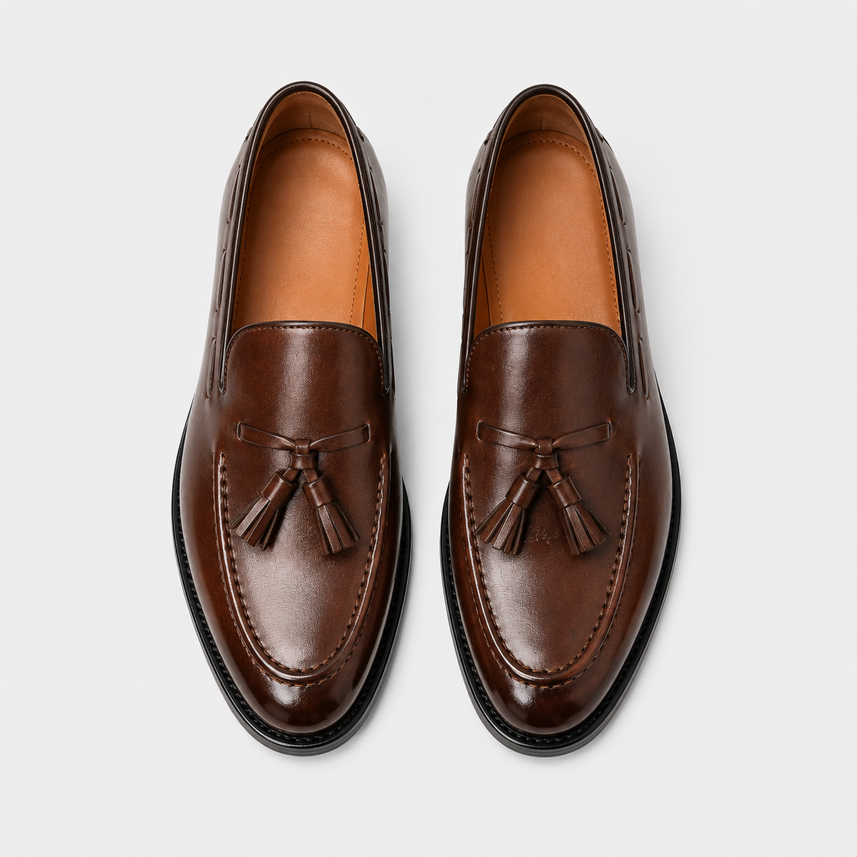 Mocassin Cuir Verni Marron