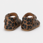 Chaussures premiers pas bébé fille léopard en PU, semelle antidérapante