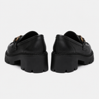 Mocassins À Plateforme Cuir Véritable Crantée