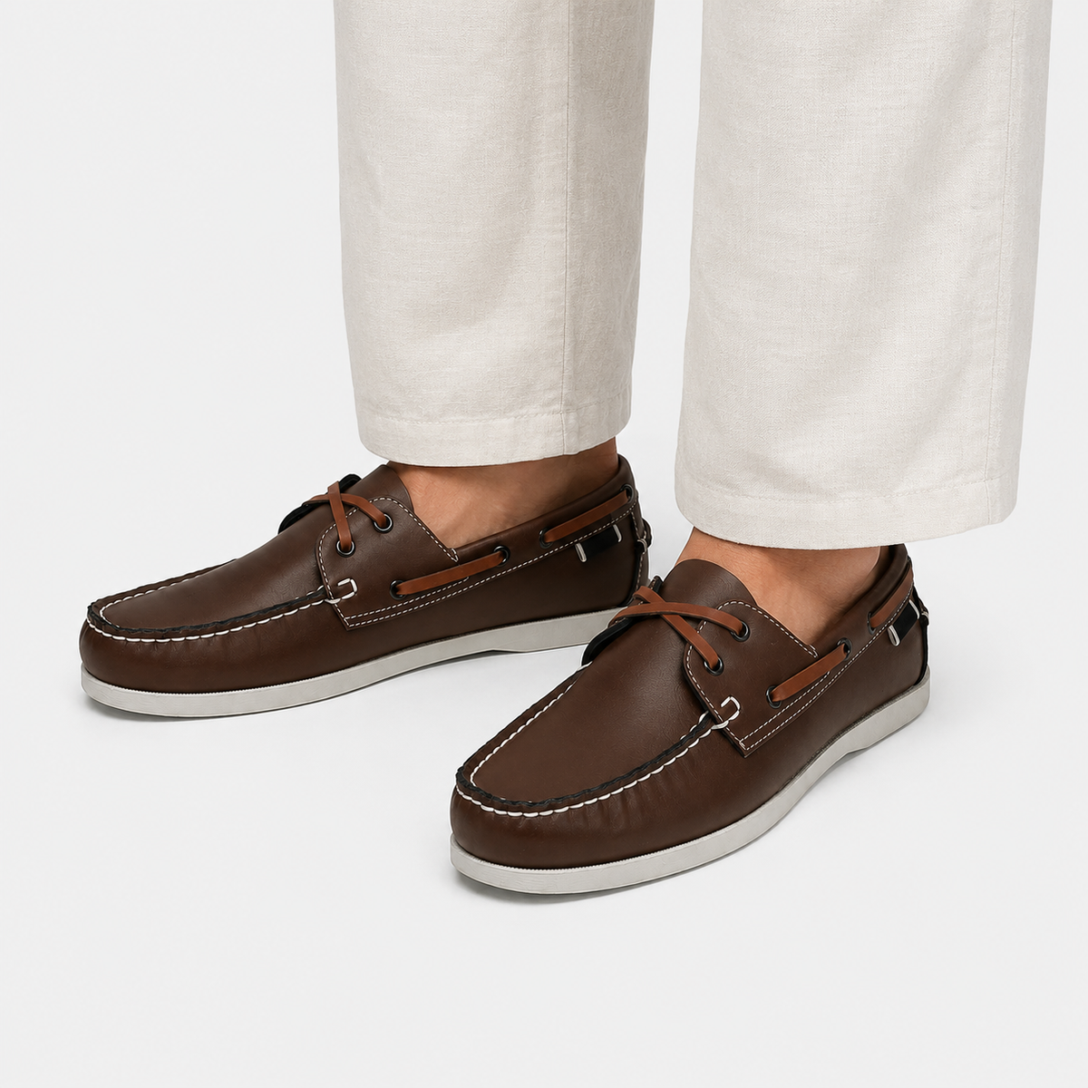 Mocassin Marron Foncé Homme Bout