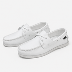 Mocassin Été Homme Blanc À Lacets