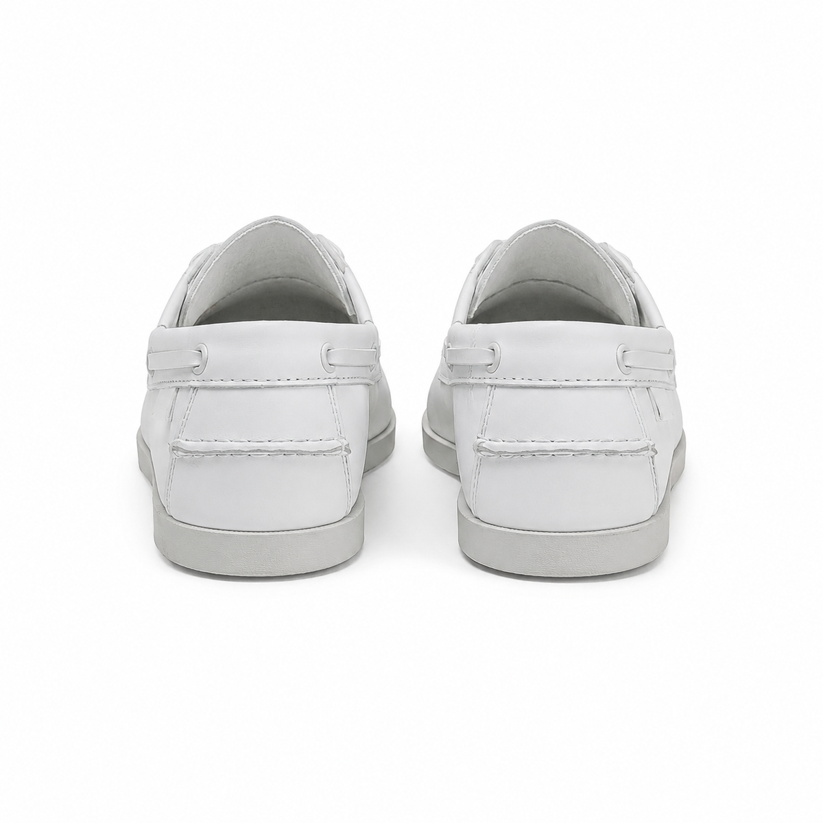 Mocassin Été Homme Blanc À Lacets