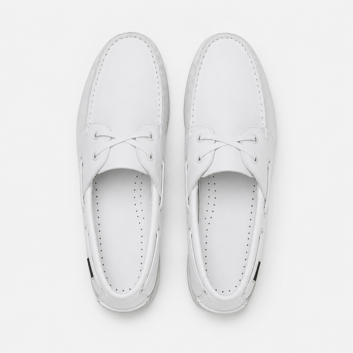 Mocassin Été Homme Blanc À Lacets