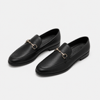 Mocassin Noir Mors Métallique