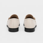 Mocassin Microfibre Blanc Cassé