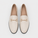 Mocassin Microfibre Blanc Cassé