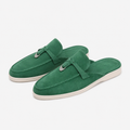Mocassin Vert En Daim