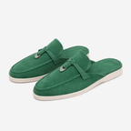 Mocassin Vert En Daim
